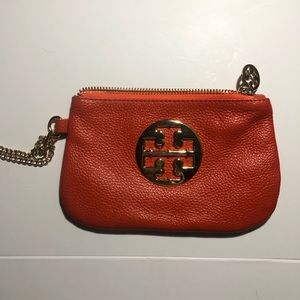 Tory Burch Burnt Orange Wristlet